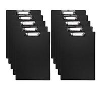 BOMKEE Porte Bloc A4 Avec Pince, Lot de 10 Porte-bloc avec Clips en Métal et Trou de Suspension pour Document au Format A4 pour Bureau et Maison (33 cm x 22.5 cm)