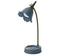 BomKra Lampe de Bureau Sans Fil Fleur Lampe de Bureau à LED Dimmable avec 3 Modes Fleur Tactile Lampe de Chevet USB Recharge Protection des Yeux Veilleuse pour Enfant, Apprendre & Lire (Bleu)