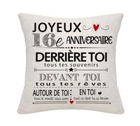 Bommex 16e Anniversaire Cadeaux d'inspiration pour Filles garçons Adolescents Fille Fils Petite-Fille Petit-Fils sœur frère Amis Joyeux Anniversaire Cadeaux d'inspiration(16)