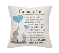 Bommex Couvre-Coussin en Carton pour Grand-père - Cadeau de Petite-Fille et Petit-Fils pour Anniversaire, Fête des Pères, Noël