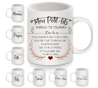 Bommex Rappelle-Toi Toujours que Tu Es Plus Courageux Mug - Cadeau d'Inspiration pour Petit-Fils - Tasse à Café pour Anniversaire et Noël