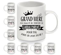 Bommex Tasses drôles pour grand-mère de la part de la petite-fille du petit-fils Anniversaire de la Mamie Cadeau de Noël pour la fête des mères Tasse à café pour grand-mère (grand-mère)