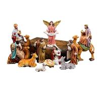 BommFu 11 Figurines De Crèche De Noël - Nativité - Santons De Noël Réalistes pour Table De Chevet Bibliothèque