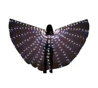BommFu Ailes de papillon pour filles, ailes de danse du ventre, costume de danse du ventre, ailes d'ange lumineuses pour les spectacles