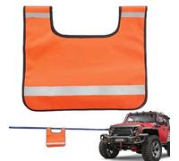 BommFu Amortisseur de vent | Avec poche pour utilisation lourde, réfléchissant, haute visibilité, corde de treuil de voiture, tampon de sécurité, pour sauvetage routier, véhicules d'extérieur