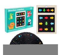 BommFu Bloc Puzzle | Jouet en bois pour avec puzzle de direction et de couleur - Assignement des formes et logique Jeu de société Jouet éducatif cognitif pour la maison, l'école maternelle et