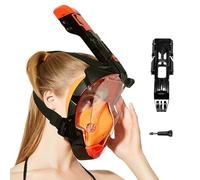 BommFu Cache Snorkeling Antibuée | Équipement Assistant De Plongée sous-Marine | Couvre-Visage Snorkeling 180° Top Sec,pour Hommes Femmes nageurs vacanciers Voyageurs passionnés