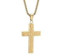 BommFu Collier Croix | Collier Style Vintage - Pendentif Bijou Charme en Impression 3D avec Compartiment Secret pour Hommes Femmes Événements Religieux Baptême