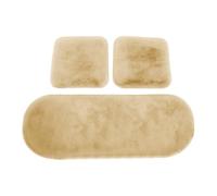 BommFu Coussin De Siège Auto | 3 Pièces Housse Chaude pour Siège et Arrière - Coussins De Automobile - pour Voiture Camion Véhicule Confort Hiver Voyage Long Trajet Assis