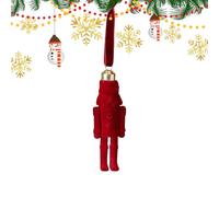 BommFu Décoration de sapin de Noël en forme de casse-noisette - Pendentif floqué - Décoration de Noël - Pour la chambre à coucher, la porte d'entrée, la bibliothèque, les vacances, les accessoires