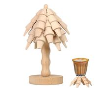 BommFu Dessous-De-Plat Arbre pour Plats Chauds | Dessous-De-Plat Créatif Protecteur Anti-Brûlure | Set De Napperon en Bois pour Table - pour La Protection des Assiettes Poêles Bols Théière Et Pots