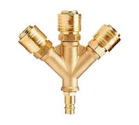 BommFu Distributeur d'Air Comprimé Triple avec Coupleurs,Raccord d'Air Comprimé à Déconnexion Rapide | Accessoires Compactes Pour Tuyaux Industriels Pour Applications Industrielles