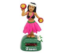 BommFu Figurine Solaire Dansante, Danseuse Hawaienne Voiture Qui Bouge, Bobble Heads pour Bord, Figurine Hawaïenne Voiture Décoration De Voiture Solaire