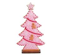 BommFu Figurines de Noël rustiques festives en d'épice - Plateau à plusieurs étages avec socle pour table de cheminée