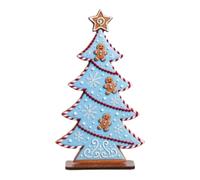 BommFu Figurines de Noël rustiques festives en d'épice - Plateau à plusieurs étages avec socle pour table de cheminée