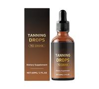 BommFu Gouttes de bronzage à boire, gouttes bronzantes sans soleil, huile bronzante, gouttes autobronzantes pour augmenter naturellement la mélanine