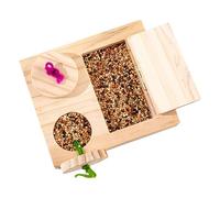 BommFu Jouet de Nourriture pour perroquets, boîte à renifler pour Oiseaux, Jouet interactif pour Encourager l' avec Soin du Bec en Bois Naturel pour Les comportements de Nidification, Les