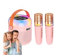 BommFu Karaoké - Lecteur De Musique avec Lumières LED,Jouet Karaoké avec Microphone,pour Pratique De Chant, Maison, Voyage, Réunions Familiales, Classe, Anniversaire Et Fête