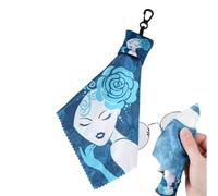 BommFu Lingettes de nettoyage lavables en microfibre pour lunettes de soleil avec lanière | Chiffons de nettoyage pour appareil photo, ordinateur portable, objectif, fenêtre, pare-brise, ordinateur