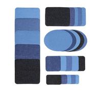 BommFu Lot de 25 écussons thermocollants pour jeans - Autocollants de réparation intérieure et extérieure - Kit de décoration - Pour pantalons, vestes, sacs, sacs à dos, poches de pantalon, vêtements