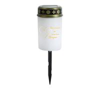 BommFu Luminaire Tombal, Lampe de Thé Sans Flamme, Lumière Commémorative LED à Piquet pour Allée Cimetière et Extérieur en Souvenir des Défunts