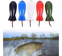 BommFu Mangeoires pour Pêche Bombe Spod De Pêche 5 Pièces Pellet Rockets Feede pour La Position La Carpe, Conteneur Support D'appât Leurre Flotteur, Mangeoires Granule Spomb Accessoires