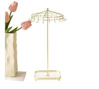 BommFu Organisateur de Bijoux Support,Affichage Rotatif Décor Moderne | Organisateur de Bijoux en Métal Rotatif - pour Boucles d'Oreille Bracelet Bague Accessoires de Mode Femmes Filles Maison