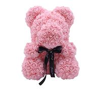 BommFu Ours de Fleur d’Ours de Rose | Rose Fleur Ours Fleur Artificielle Saint Valentin Mignon Fleur Ours Cadeaux pour sa Petite Amie Amour Amis Femme fiancée