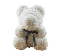 BommFu Ours de Fleur d’Ours de Rose | Rose Fleur Ours Fleur Artificielle Saint Valentin Mignon Fleur Ours Cadeaux pour sa Petite Amie Amour Amis Femme fiancée