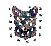 BommFu Puzzle en Bois en Forme De Chat,Défi De Jouet en Forme D Animal Mignon | Puzzle en Bois De Chat | pour Garçons Filles Anniversaire Vacances Projets Éducatifs Décorations Fêtes