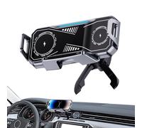 BommFu Support de Smartphone pour Grille d'Aération de Voiture - Support Téléphone Voiture Rétractable Avec Chargeur - Accessoires pour Véhicules d'Aventure Travail Camping Voyage Utilitaire Livraison
