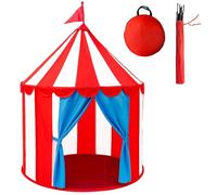 Bomodoro Tipi pour enfant - Tente de jeu pour enfant - Cirque multicolore - Pliable avec rideaux - 150 x 100 cm