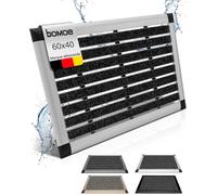 bomoe AluGant Paillasson en Aluminium 40x60cm - Tapis en Caoutchouc Pour l’Intérieur & l’Extérieur Antidérapant & Résistant