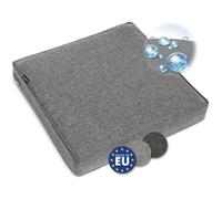 bomoe ilano - Coussin Dossier Jardin Extérieur 70x70cm - Housse Lavable & Protection UV - Coussin Salon Lounge Canapé Gris Clair