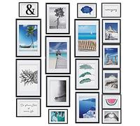 BOMOE lot de 18 cadres photo avec passepartout pour collages en plastique