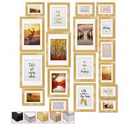 BOMOE Lot de Cadres Photo 18 pcs pour collages avec passepartout décoration