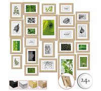 BOMOE Lot de Cadres Photo 24 pcs pour collages avec passepartout décoration