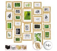 BOMOE Lot de Cadres Photo 24 pcs pour collages avec passepartout décoration