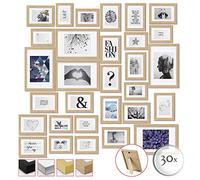 BOMOE Lot de Cadres Photo 30 pcs pour collages avec passepartout décoration