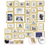 BOMOE Lot de Cadres Photo 30 pcs pour collages avec passepartout décoration