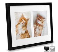 BOMOE multi cadre photo pour 2 photos bois et verre plastique décoration
