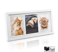 BOMOE multi cadre photo pour 3 photos bois et verre plastique décoration