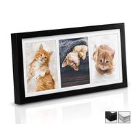 BOMOE multi cadre photo pour 3 photos bois et verre plastique décoration