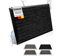 BOMOE Paillasson Aluminium 40x60 cm - Antidérapant Inoxydable Résistant aux Intempéries - Paillasson Exterieur Resistant Pluie Paillasson Interieur Porte Entrée Bureau Anthracite - AluGant