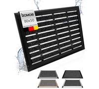 BOMOE paillasson en Aluminium 50x80 cm AluGant Porte Principale Paillasson avec caoutchuc - Paillasson Aluminium - Paillasson Exterieur et collecteur de saleté Interieure Anthracite