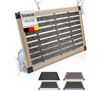 BOMOE paillasson en Aluminium 50x80 cm AluGant Porte Principale - Paillasson Exterieur Resistant Pluie Collecteur Saleté Interieure