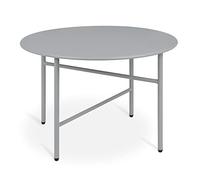 BOMOE Petite Table Basse de Jardin extérieur en métal Plateau Anti-Rayures | Ø53cm gris d'appoint stable légère indoor outdoor balcon terrasse chambre Exterieur ronde mobilier meuble Finn