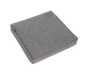 BOMOE Premium Coussin de Jardin Assise 50x50 cm - Protection UV & Housse Lavable - 8cm Épaisseur - Confortable Coussin Salon de Jardin Exterieur Gris Clair pour Fauteuil Banc Chaise - Ilano