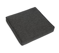BOMOE Premium Coussin de Jardin Assise 60x60 cm - Protection UV & Housse Lavable - 8cm Épaisseur - Confortable Coussin Salon de Jardin Exterieur Anthracite pour Fauteuil Banc Chaise - Ilano