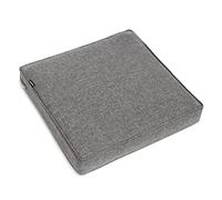 BOMOE Premium Coussin de Jardin Assise 70x70 cm - Protection UV & Housse Lavable - 8cm Épaisseur - Confortable Coussin Salon de Jardin Exterieur Gris Clair pour Fauteuil Banc Chaise - Ilano